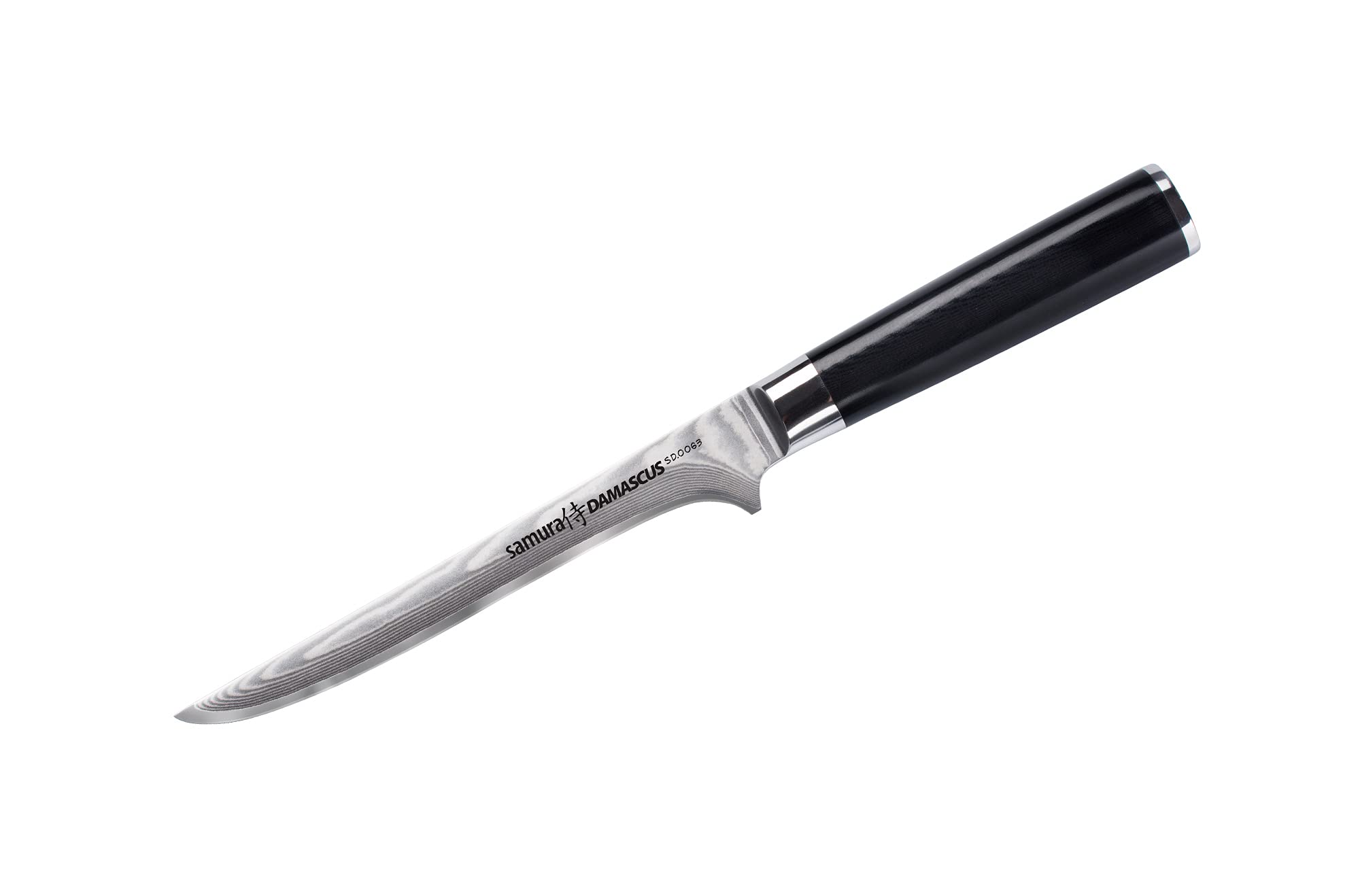 Samura DAMASCUS Ausbeinmesser 6.5"/165 mm. 67 Lagen. Griffmaterial: G-10 + Innovative Verpackung mit schärfendem Papier.