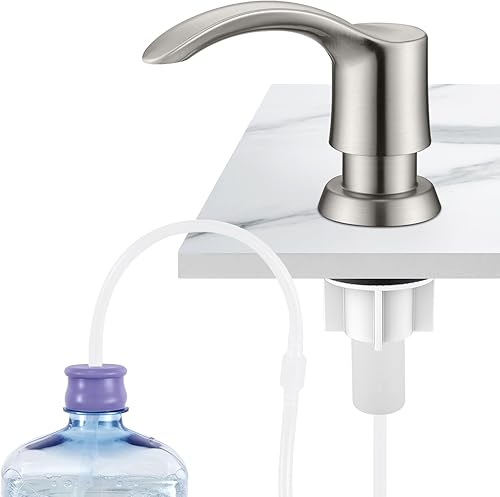 GAGALIFE Dispensador de jabón para fregadero de cocina, dispensador de jabón para fregadero con kit de tubo de extensión de silicona de 40 pulgadas