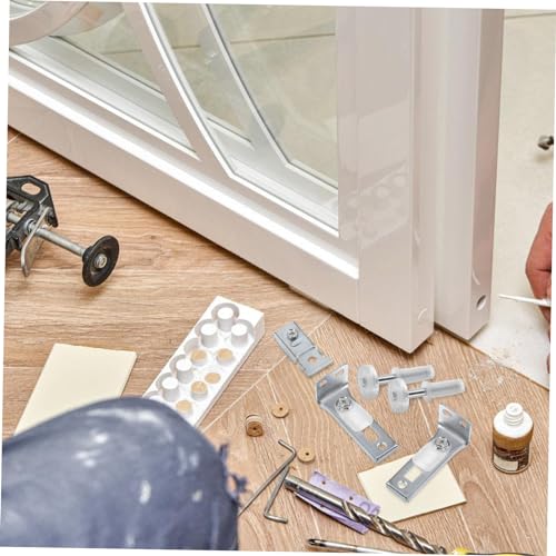 PRETYZOOM kit de herrajes para puerta corrediza con 20 piezas, repuestos para puertas plegables y bisagras de reparación miniatura 6