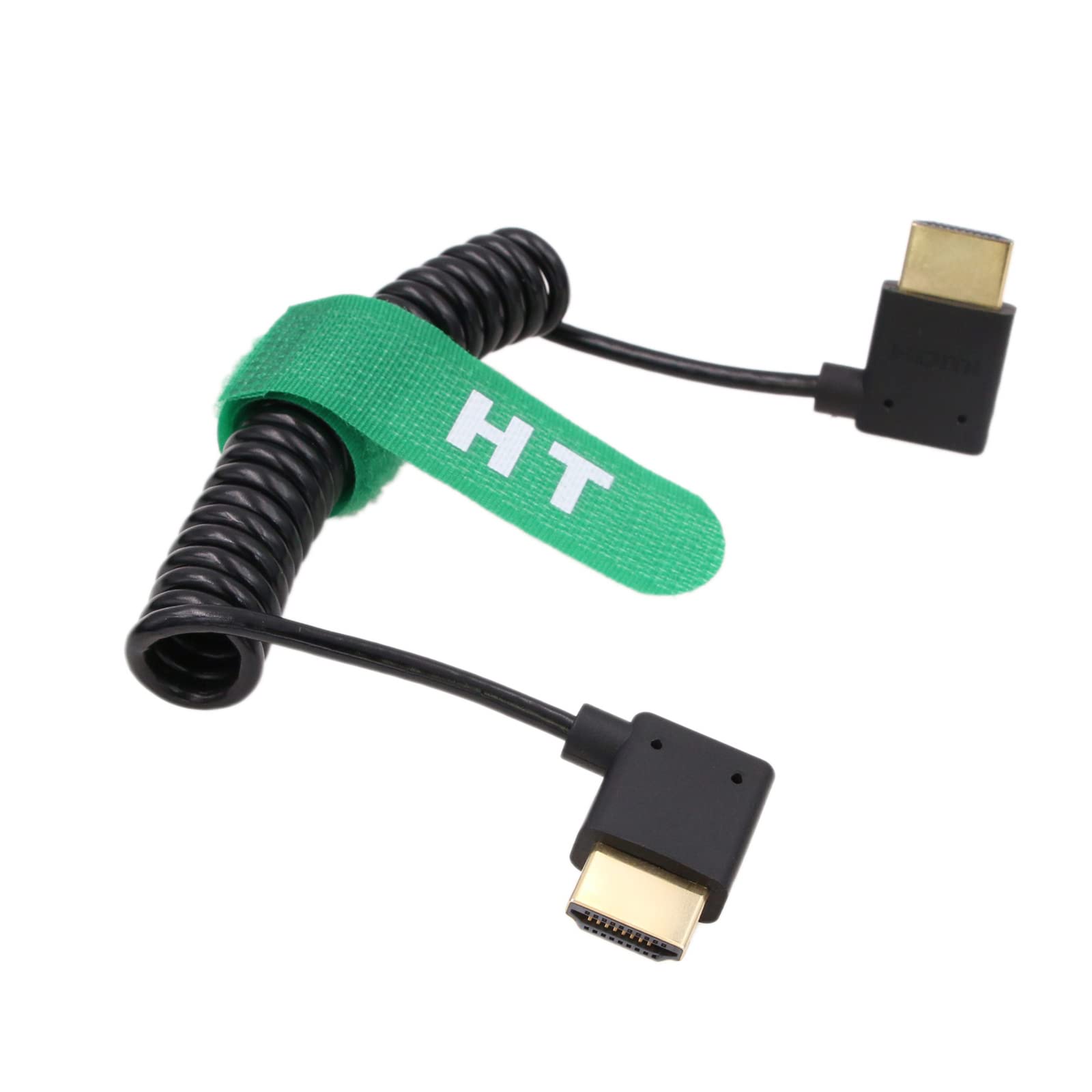 HangTon HDMI Cable 8K 4K 60fps Slim Coiled For ATOMOS Shinobi Ninja V Portkeys BM5 FEELWORLD BMPCC 4K Monitor ZCAM Sony A7IV Canon Nikon Camera Type A HDMI 2.1