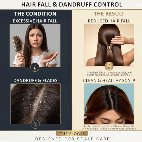 Image of Herbal Shampoo for Hair Fall & Dandruff Control | Concentrated Herbal Decoction with Reetha, Shikakai, Fenugreek & Amla + Pro-Vitamin B5 | 250ml