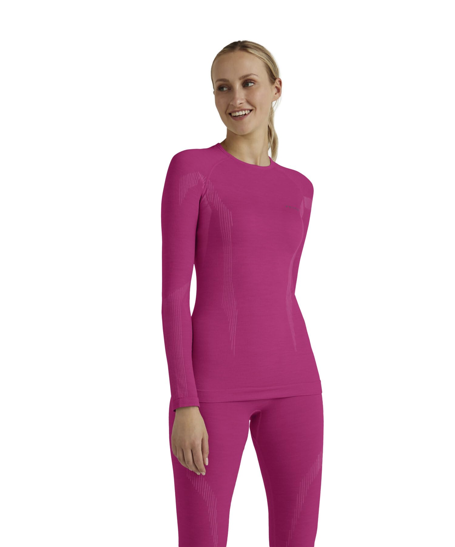 Falke Women's Wool-tech Round Neck W L/S Sh Functional Yarn Quick Dry 1 Piece Base Layer Top (Pack of 1)