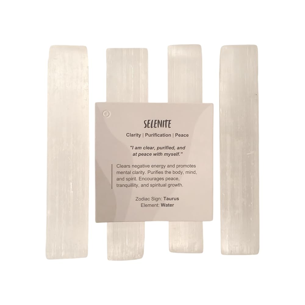Selenite Wand,Stick, 10cm, Pack of 4