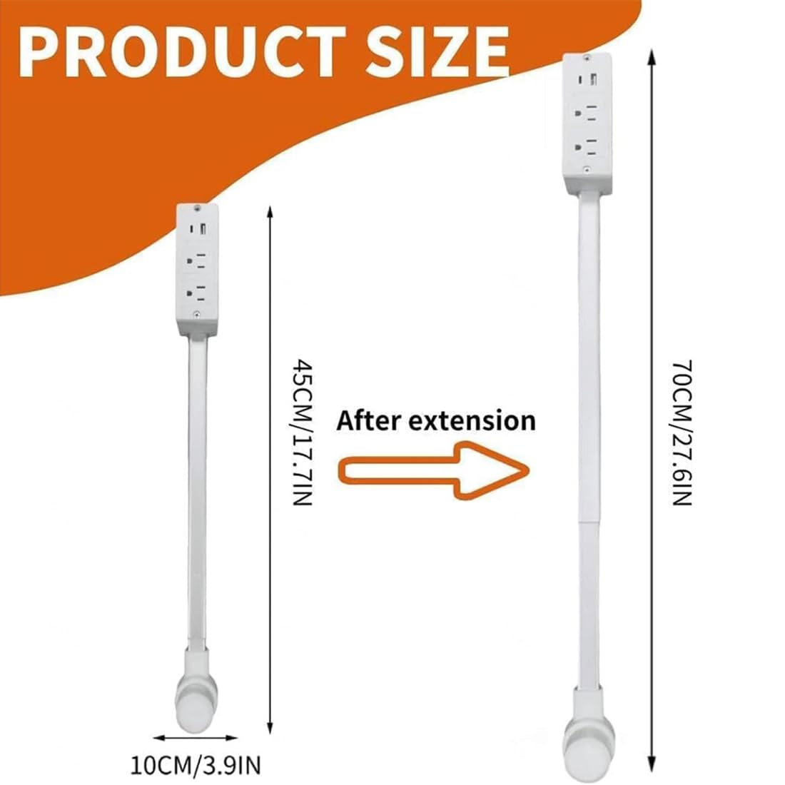 Rotating Socket Expander Extendable Outlet Stick Extendable Power Socket Expander With 8 Ports ...