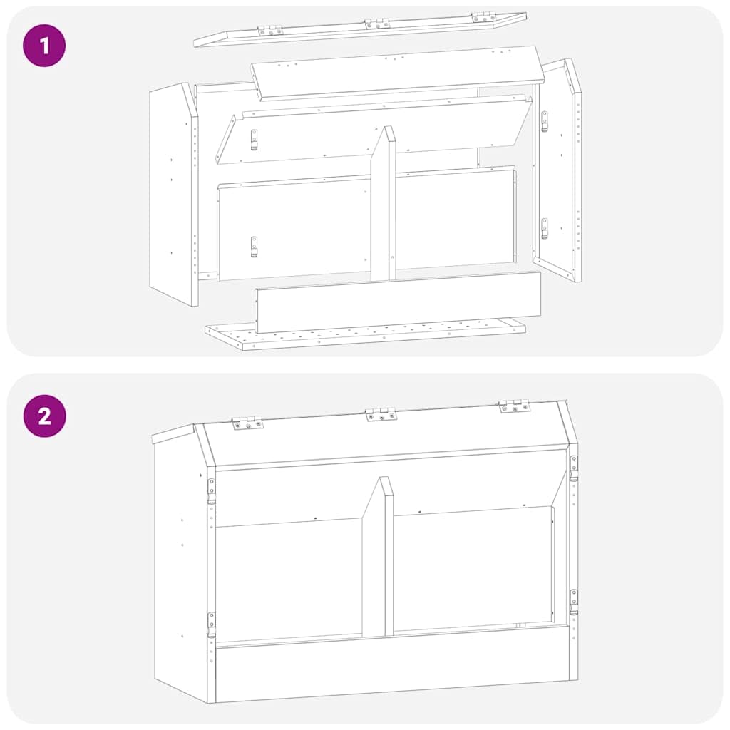 Comedero para conejos verde oliva de acero laminado en frío, 64,5 x 25,5 x 45,5 cm, resistente a la intemperie y al agua, con capacidad de 6 kg, para interior y exterior, práctica solución de