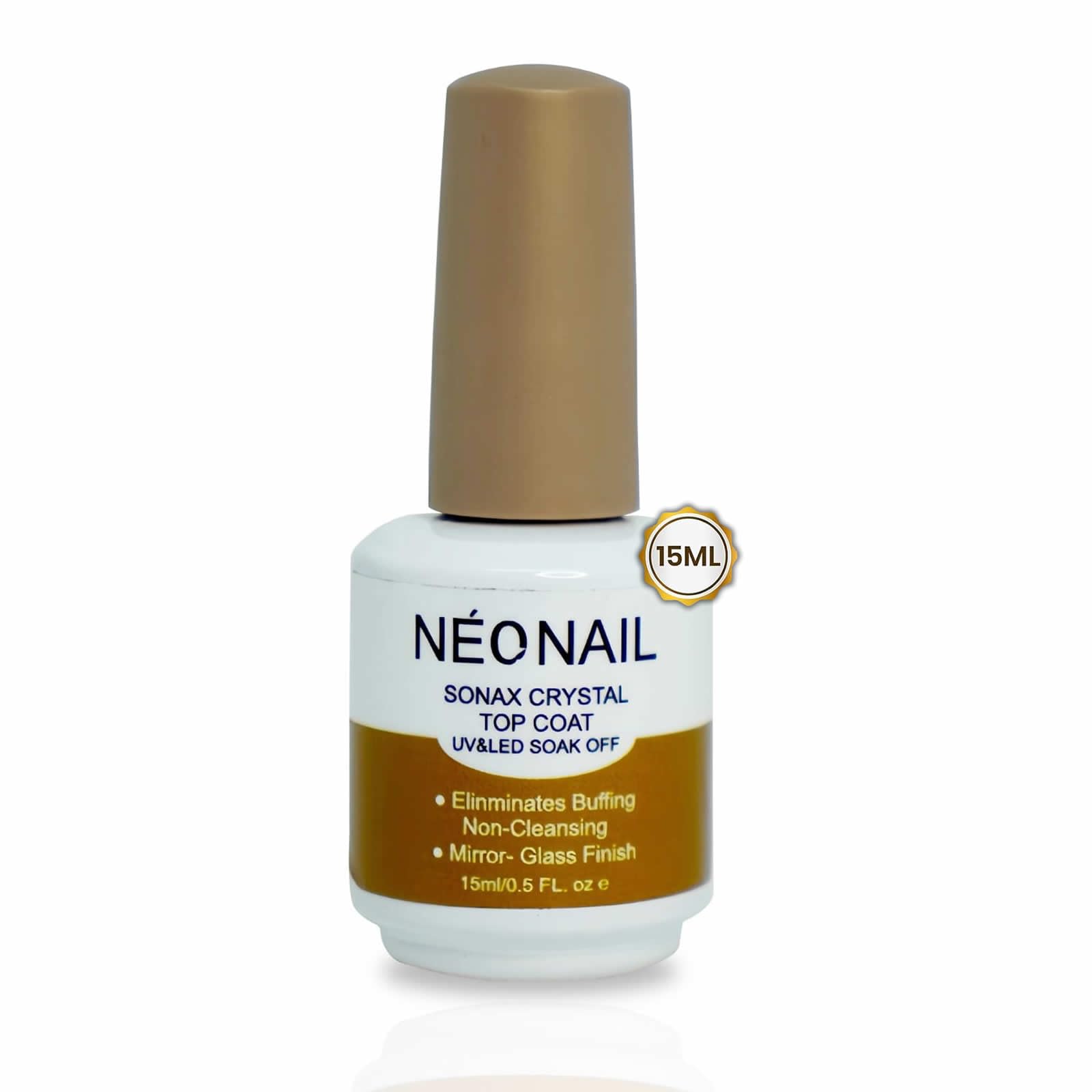 NEONAILSonax Premium No Wipe Crystal Top Coat 15ml | Ultra-Shiny, Long-Lasting Clear Gel | Soak-Off UV/LED Gel Nail Polish | Chip-Resistant, Quick-Dry, Professional Nail Art Finish for Salon & DIY Use-image-17