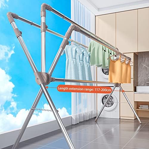 This Foldable Clothes Drying Rack Retractable Heavy Duty Stainless Steel Laundry Drying Racks, Clothes Drying Racks Outdoor, Foldable Portable Space Saving Clothes Drying Rack