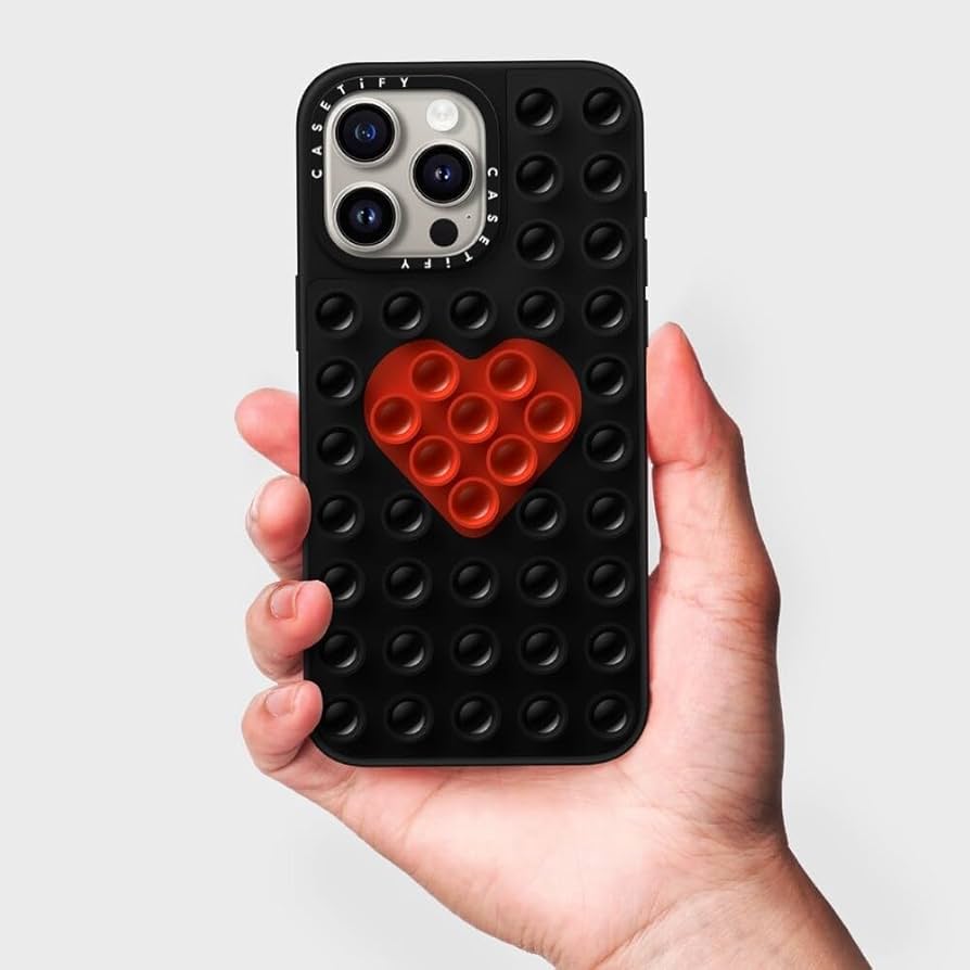 CASETIFY iPhone15promax 吸盤 ハート ケースティファイ CASETIFY ハート iPhone15Pro用ケース 吸盤