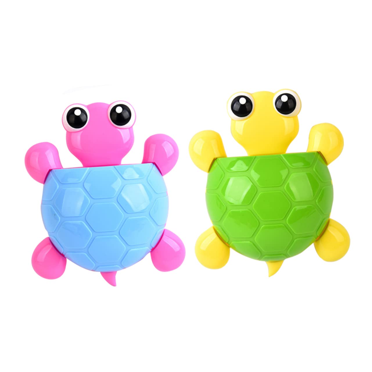 4piezas Portacepillos De Dientes para Lavabo Tortuga Soporte Pasta De Dientes Ventosa Decorativo Fácil De Usar