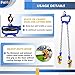 FITHOIST Chain Drum Lifter | 2200 lbs Vertical Drum Clamp Barrel Lift with Self-Lock Hook | Drum Handling Equipment 1 ton Capacity | Fit for 30-55 Gallon Barrel