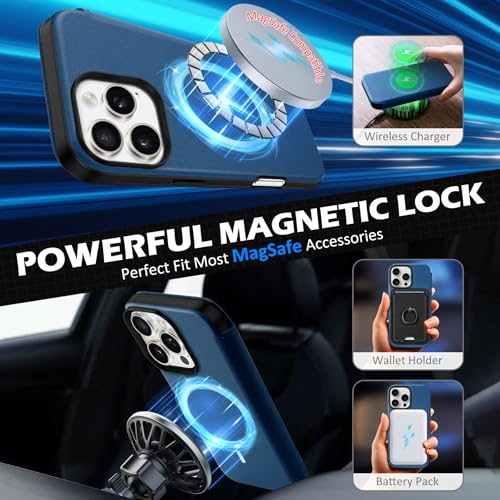 Housse fine iPhone 16 Pro pour voyager léger, étui bleu royal