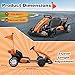 ENYOPRO 36V 9Ah Electric Go Cart for Kids, Licensed McLaren Go Kart w/3-Section Adjustable Seat, Soft Start & Brake Pedal, Electric Drift Kart w/LED Lights, 8.7 MPH, Crazy Cart for Kids 6-12 Years Old