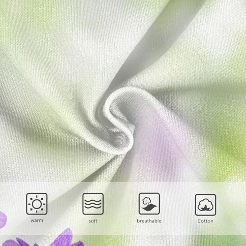 Toddler Girls Underwear 2t Cotton Panties for Girl Personalized Underpants Briefs Purple White Flowers Butterflies3