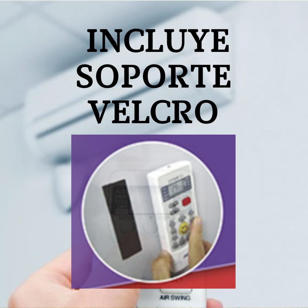 Image showing the remote control and an adhesive velcro wall mount holder.