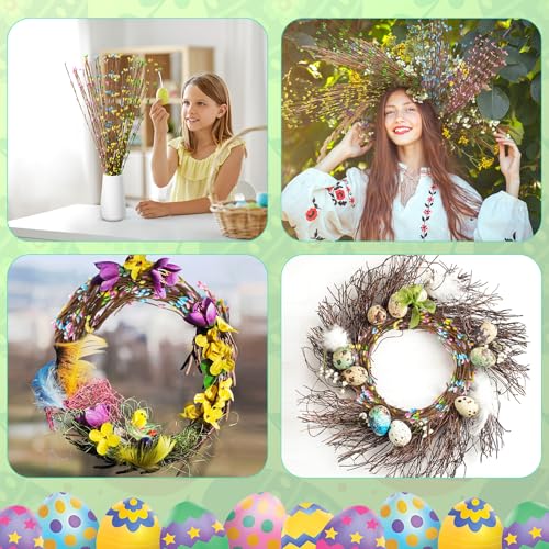 32 Pcs Easter Artificial Berry Garland Spring Pip Berry Sprays Pastel Picks Stems Floral Picks Stems for Easter Centerpieces Craft Wreath Making Home Decor (Fresh) - Image 7