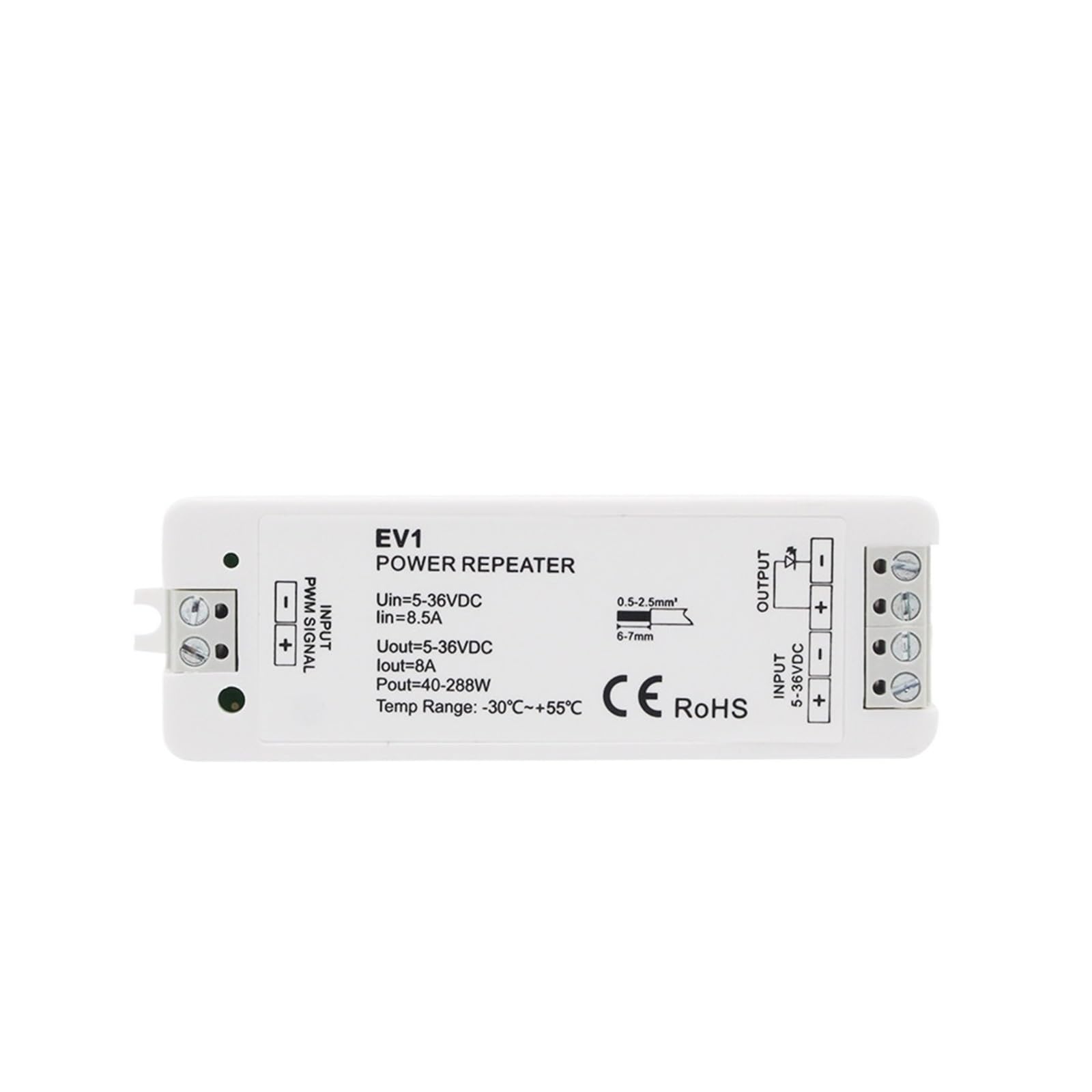 Ściemniacz LED 12V 5V 24V 36V 8A Bezprzewodowy przełącznik RF PWM z pilotem dotykowym do regulacji jasności 2,4G, odpowiedni do jednobarwnego paska świetlnego LED V1 (kolor: EV1 Only)