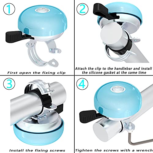 Campanello per bicicletta, in ottone classico, con...