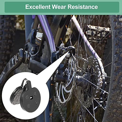 X AUTOHAUX 4 Pair Semi Metal Disc Bike Brake Pads W/Spring Leaf for Duoder 01, Black - Image 3