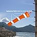 CrocSee Airport Windsock Outdoor Hanging Heavy Duty Orange Rip-Stop Wind Sock Windsocks with Reflective Belts Length(30