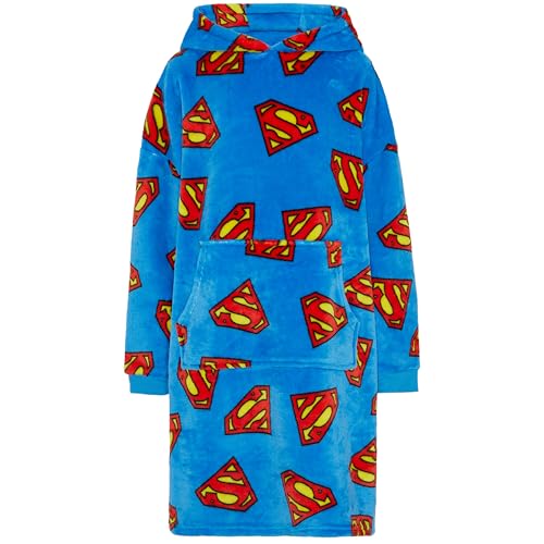 DC Comics Superman Decke Hoodie Unisex Fleece Übergröße Kapuzenpullover Kinder - 10-12 Jahre: 152cm