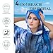 Tirrinia Surf Poncho Changing Robe, Hooded Beach Towel for Adults, Quick Dry Lightweight Surf Towel for Women & Men, Portable Swim Cover Up for Beach Pool Camping, Shark