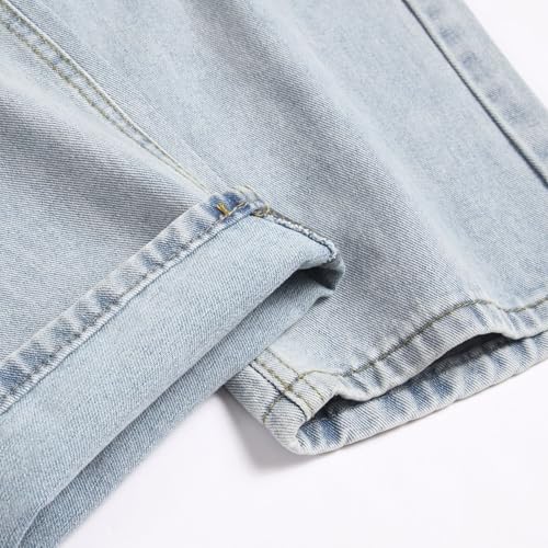 Man Faux Denim Track Athletic Jogger Pants Jeans for Man Western Straight Leg Long Leg Winter Fall Pants 20252