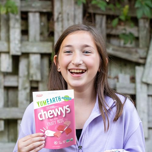 Image of YumEarth Organic Chewys Fruity Reds, 5oz Non GMO, Gluten Free, Vegan, Dye Free Candy - Allergen Friendly