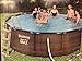 Produktbild Bestway Power Steel Deluxe, Frame Pool rund mit stabilem Stahlrahmen im Komplett-Set, Rattan-Optik, 366x100 cm