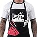 Bang Tidy Clothing Divertido delantal para barbacoas. Novedad en regalos para hombres, delantal para barbacoas The Grillfather en negro, talla única