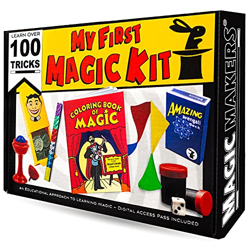 Magic Tricks Kit for Kids - My First Magic Kit 100 Tricks - Complete Magic Course with Video Lessons