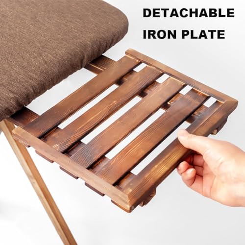 Professional Wooden Ironing Board - Height Adjustment, Folding Stand for Steam Generator, Solid Wood Ironing Table - 3 Levels E - Image 7