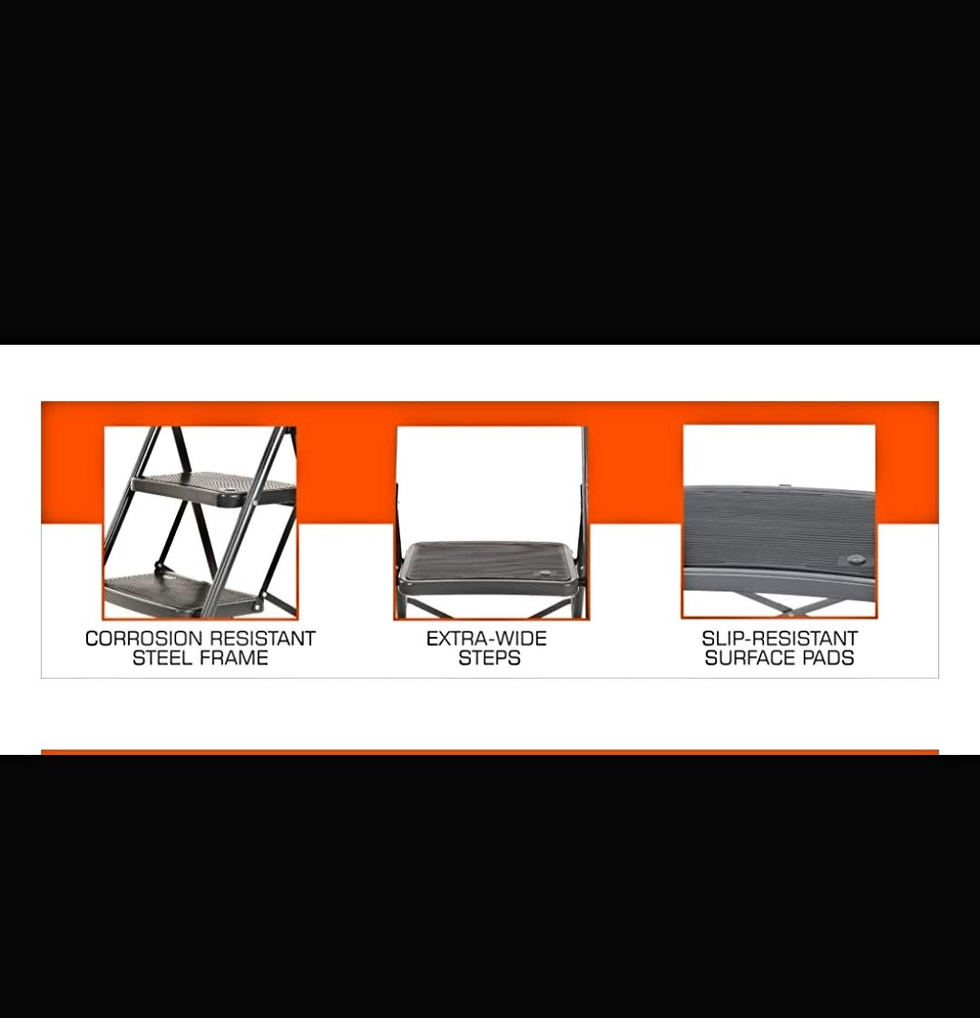 Dortel Alloy Steel Family USE- 4 Step Ladder DTLD-003 Silver Finish 4