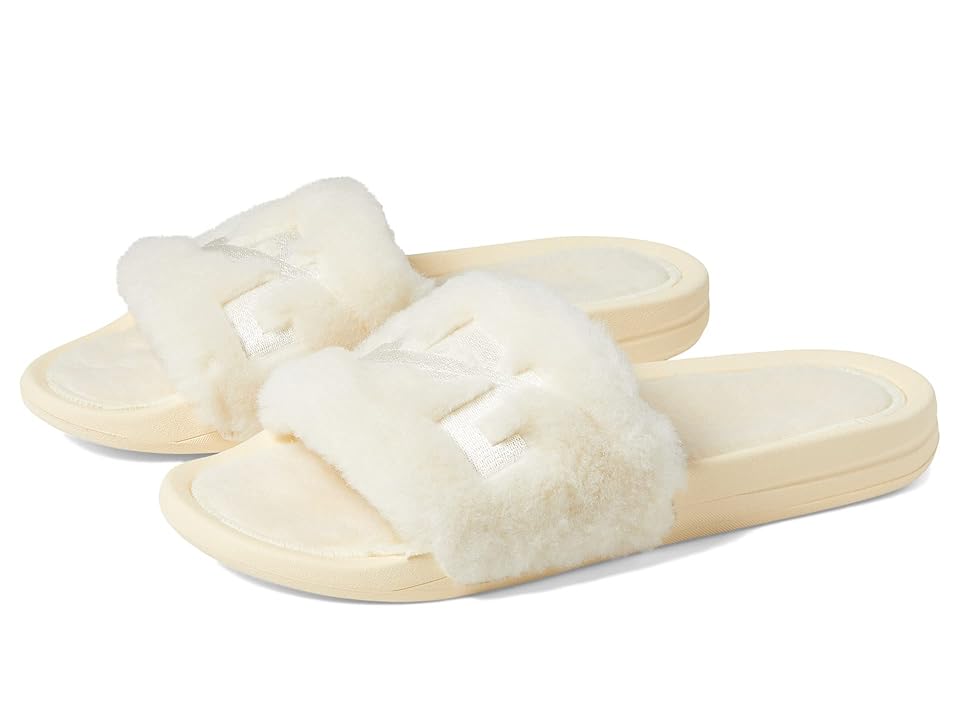 Athletic Propulsion Labs (APL) Shearling Slide (Vanilla) Women's Shoes INTERNATIONAL SHIPPING