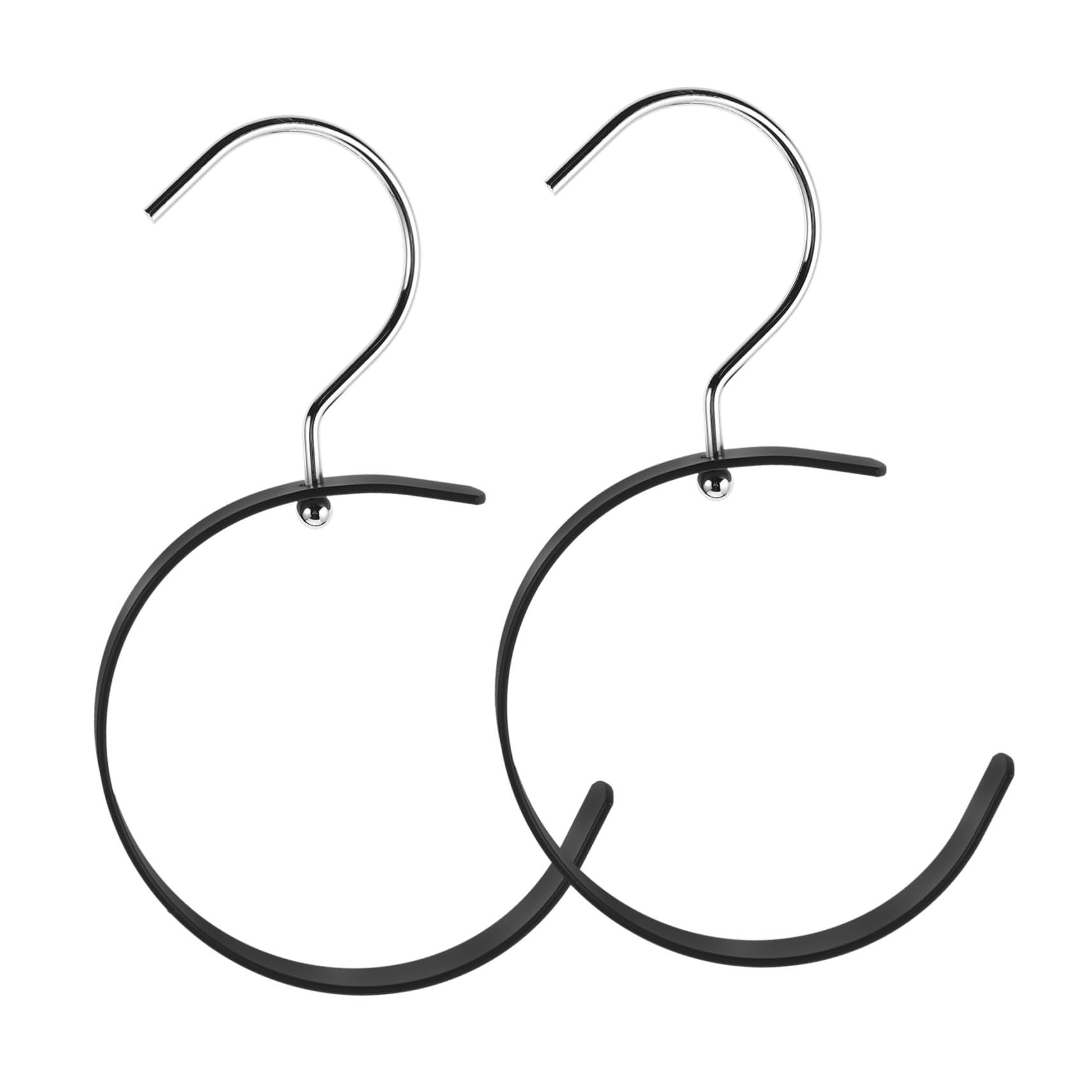 PRETYZOOM 2Pcs Multi Functional Rotatable Belt Rack Space Saving Scarf Hanger and Hat Organizer for Closet Versatile Hook for Ties and Accessories Wall Mounted Design