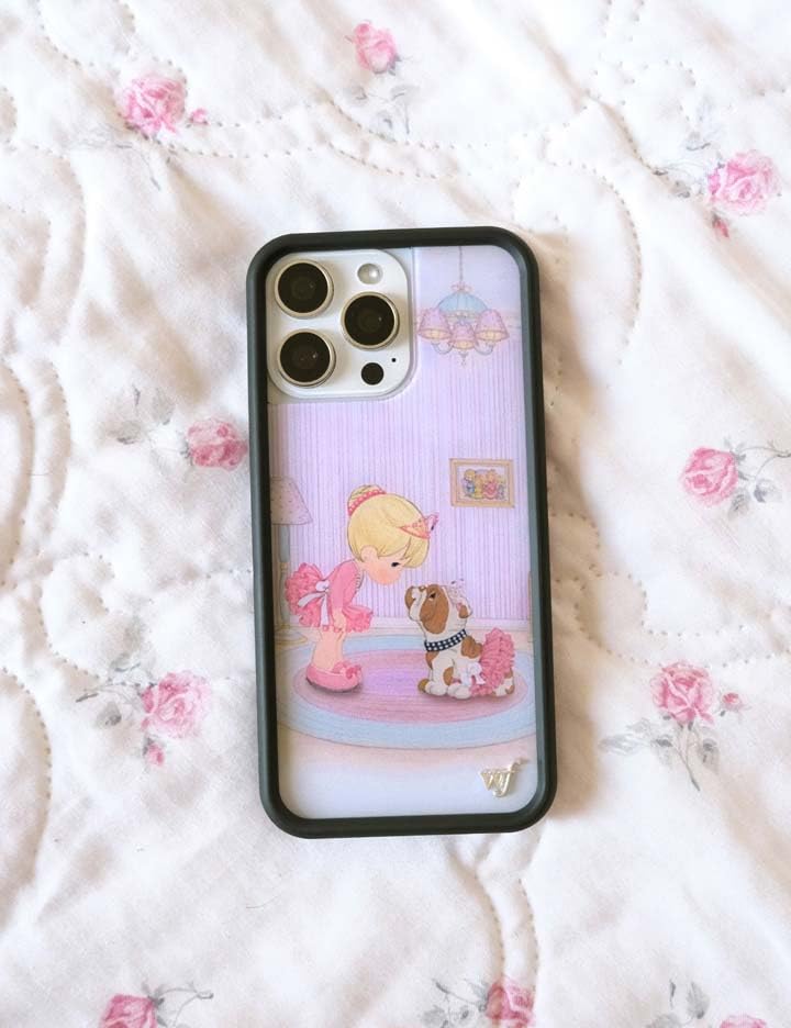 Image of Wildflower Cases - Compatible with iPhone 16 | Protective Black Bumper, 6.5ft Drop Test Certified, Women Owned Small Business | Precious Moments - Ballerina Bulldog