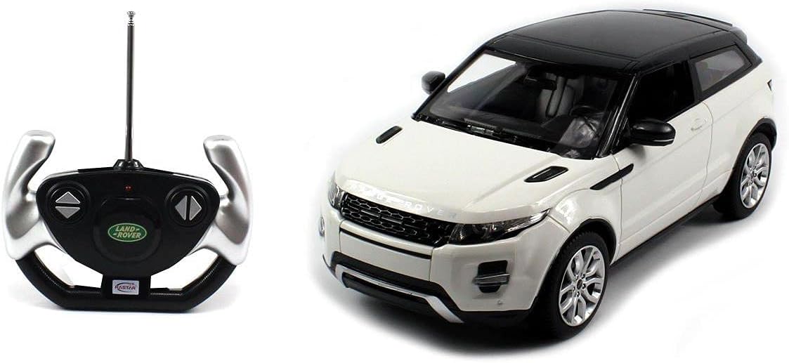RASTAR Authorized 1:14 Land Rover Range Rover Evoque RC Toy Car with LED Lights (White) + Worldwide