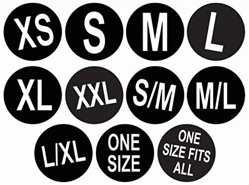 13mm Size Stickers, S/M, Black, 100