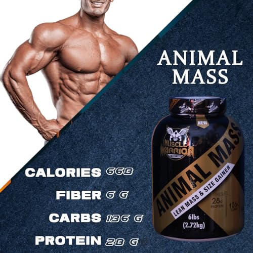 Image of Muscle Warrior Animal Mass Weight Gainer and Size Gainer 6 lbs (2.72 Kg)(Chocolate)