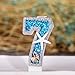 Birthday Candles (No.7), 3 Inch Number Candles That Can Be Used in Combination. with Decorations Like Sea Starfish, Conch, Pearls and More, Supplies for Anniversaries and Other Celebrations (7)
