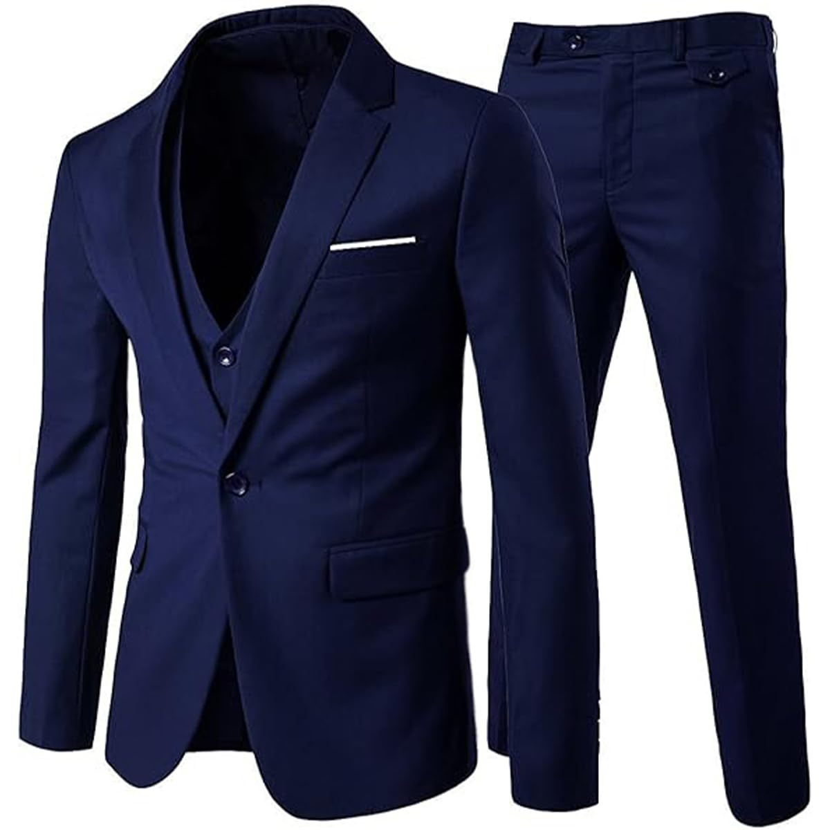 Anzug Herren Slim Fit 3 Teilig Anzüge Herrenanzug Sakko für Hochzeit Business