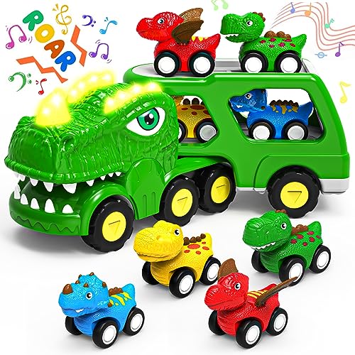 Toddler Car Toys for 1 2 3 4 Year Old Boy Kids Toys 5in1 Dinosaur