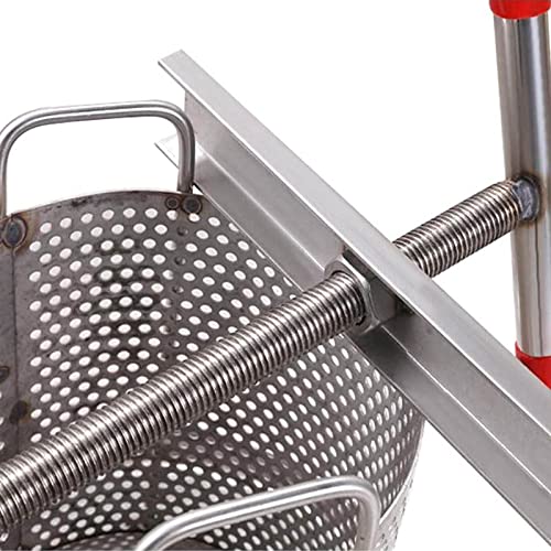 fikujap Manuelle Honigschleuder, Edelstahl-Weinfruchtpresse Mit T-Förmigem Griff, Honigpresse – Bild 6