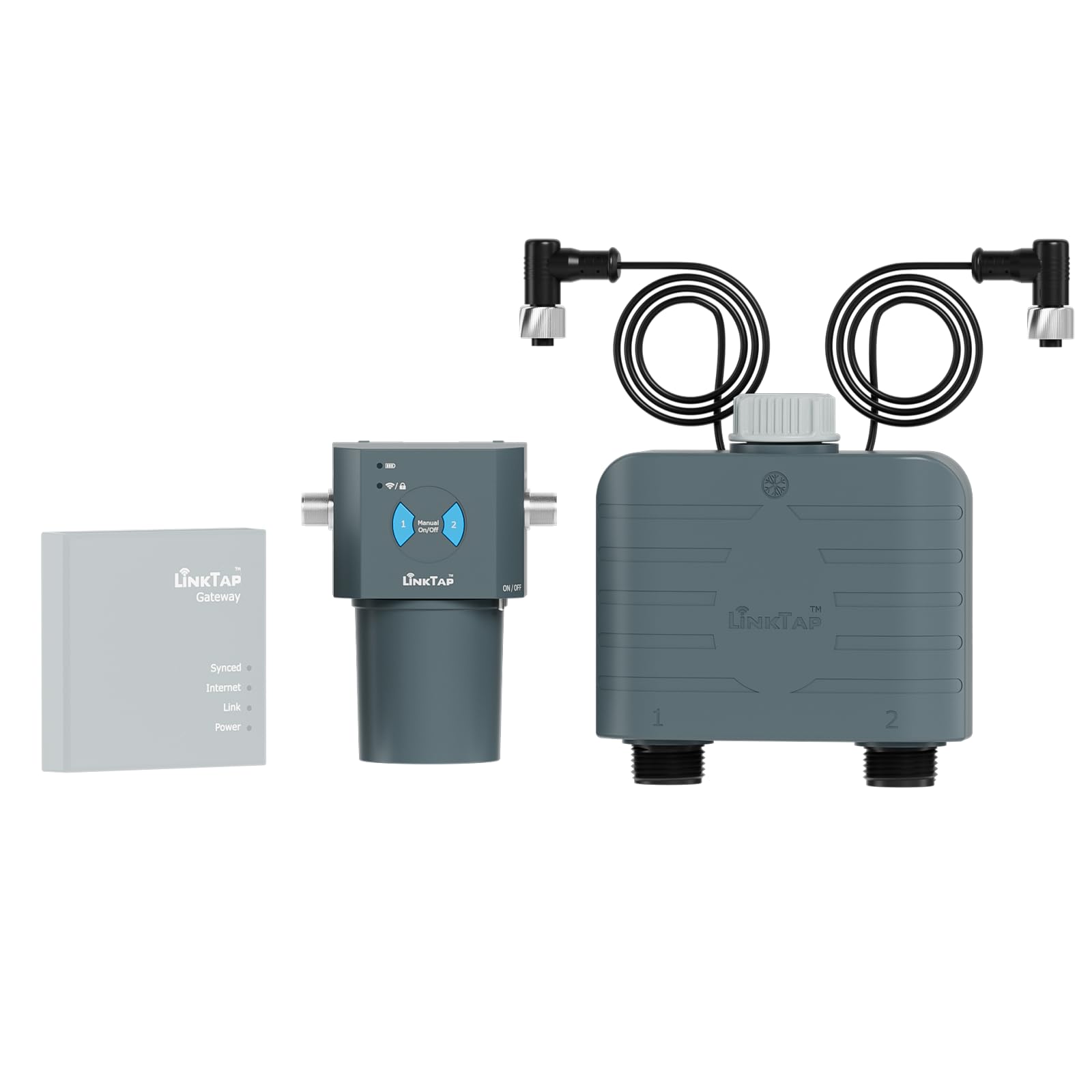 LinkTap T1 Smart 2-Zone Wireless Water Timer, Ideal for Drip Irrigation, Weather Adaptive, Better Range Than WiFi, IP66, Alexa