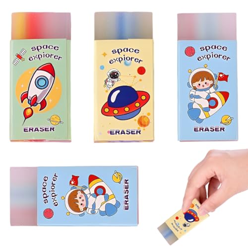 WUSJCOF 4 PCS Borradores Divertidos para Niños (Tema Espacial), Gomas de Borrar, Detalles Cumpleaños Niños, Regalitos para Alumnos y Regalos Fin de Curso Infantil WUSJCOF 4 PCS Borradores Divertidos para Niños (Tema Espacial), Gomas de Borrar, Detalles Cumpleaños Niños, Regalitos para Alumnos y Regalos Fin de Curso Infantil
