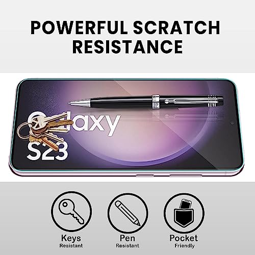 Image of HD Tempered Glass Screen Protector Compatible for Samsung Galaxy S22 5G, S23 5G with Edge to Edge coverage and Easy Installation kit