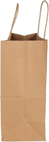 Miniatura 6 de SSWBasics Bolsa de compras de papel kraft – Mediano (8 ¼ de largo x 4 ¾ pulgadas de profundidad x 10 ½ pulgadas de alto), caja de 100 – 80 # (120