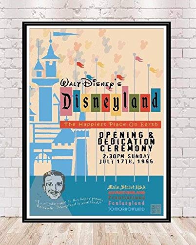Disney World Map Wall Art Amazon.com: Disneyland Opening Poster Walt Disney World Map Magic Kingdom  Map Walt Disney World Disneyland Wall Art Home Decore : Handmade Products