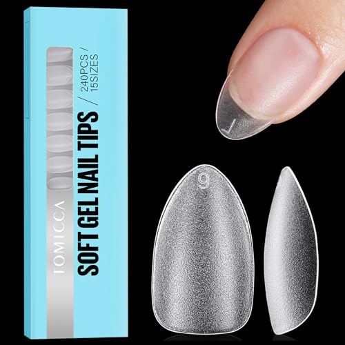 TOMICCA Short Almond Nail Tips