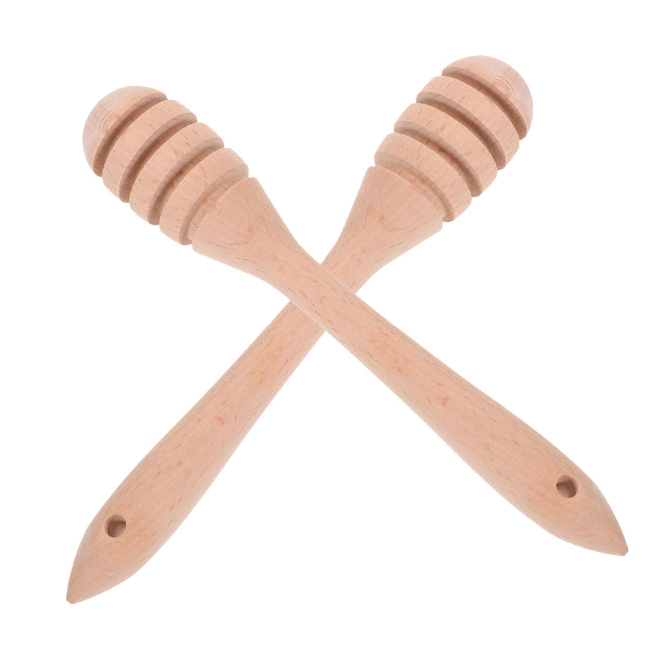 FUNOMOCYA 2pcs Honey Stick Honey Mixing Stick Honey Dipper Rods Honey Dipper Sticks Honey Pot Stick Kitchen Honey Dipper Honey Stirring Rods Portable Stirring Stick Wooden re-usable