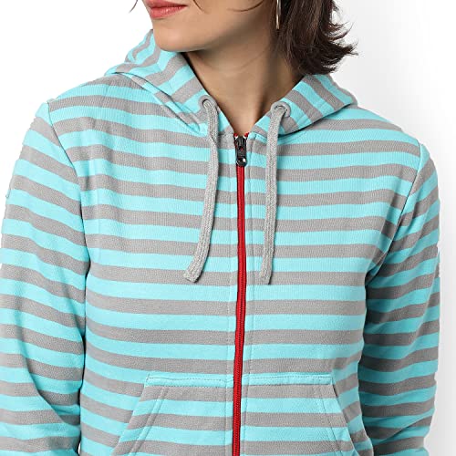 Image of PINACOLADA Women Stylish Zipper Sweatshirt Regular Fit for Casual Wear | Full Sleeves | Cotton | Sweatshirt Crafted with Comfort Fit and High Performance for Everyday Wear